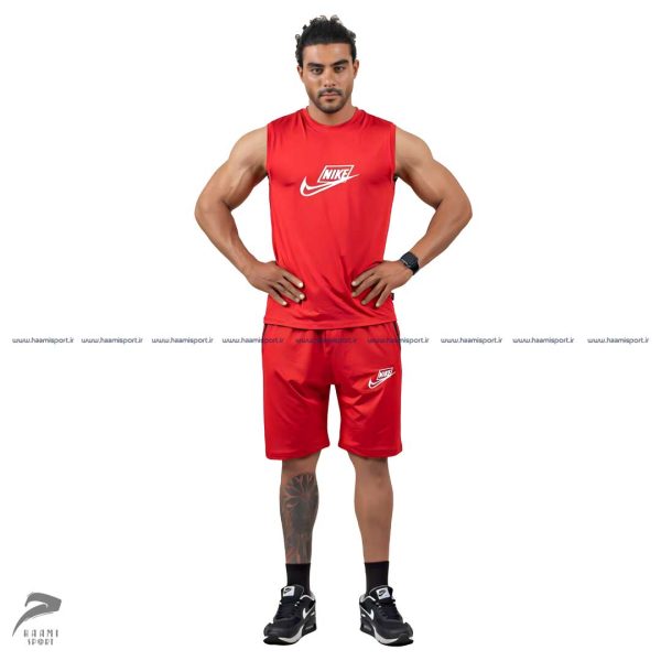 ست کاور آستین حلقه ای و شلوارک زیپ واتر نایکی