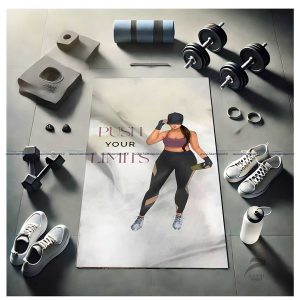 حوله ورزشی سایز بزرگ طرح دار کد 10