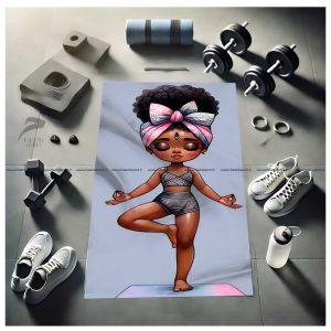 حوله ورزشی سایز بزرگ طرح دار کد 2