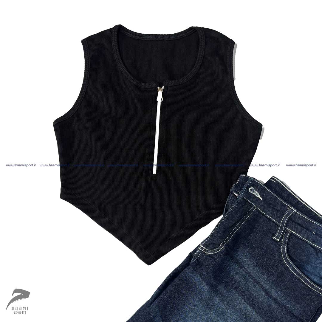 کراپ کبریتی اروپایی جلو نیم زیپ کراپ کبریتی اروپایی جلو نیم زیپ