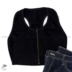 کراپ کبریتی اروپایی جلو کامل زیپ