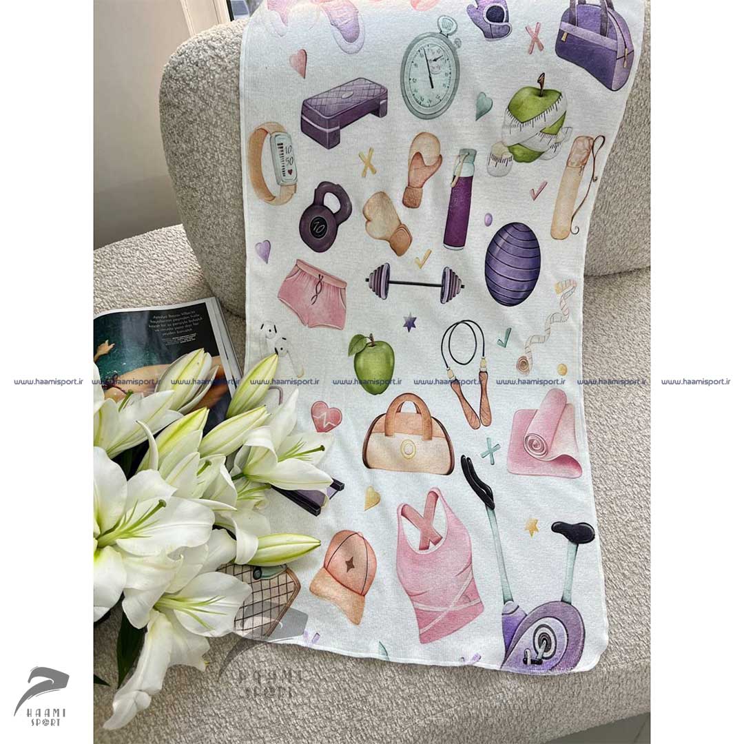 حوله ورزشی سایز بزرگ طرح دار کد 12 حوله ورزشی سایز بزرگ طرح دار کد 12