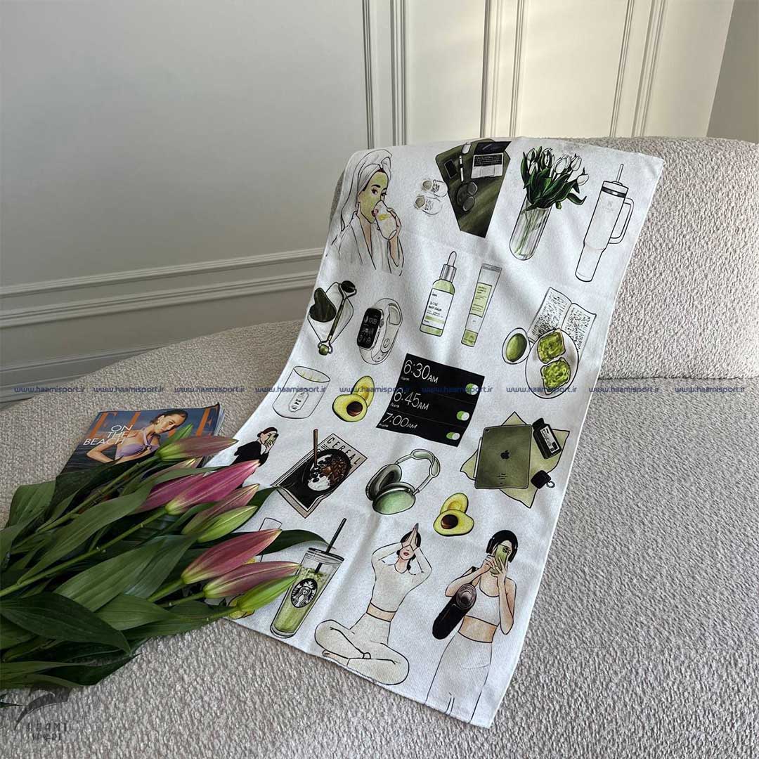 حوله ورزشی سایز بزرگ طرح دار کد 11 حوله ورزشی سایز بزرگ طرح دار کد 11