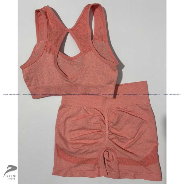 ست نیم تنه هلالی و شورتک پشت چین دار ست نیم تنه هلالی و شورتک پشت چین دار