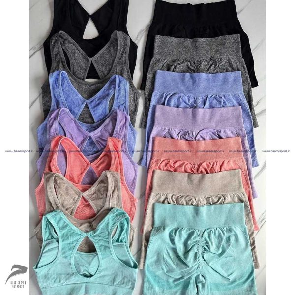 ست نیم تنه هلالی و شورتک پشت چین دار ست نیم تنه هلالی و شورتک پشت چین دار