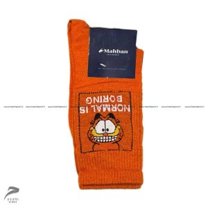 جوراب تمام پنبه کش انگلیسی طرح دار گارفیلد