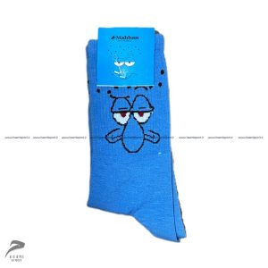 جوراب تمام پنبه کش انگلیسی طرح دار آقای اختاپوس