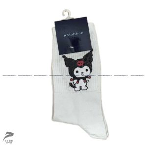 جوراب تمام پنبه کش انگلیسی طرح دار کورومی