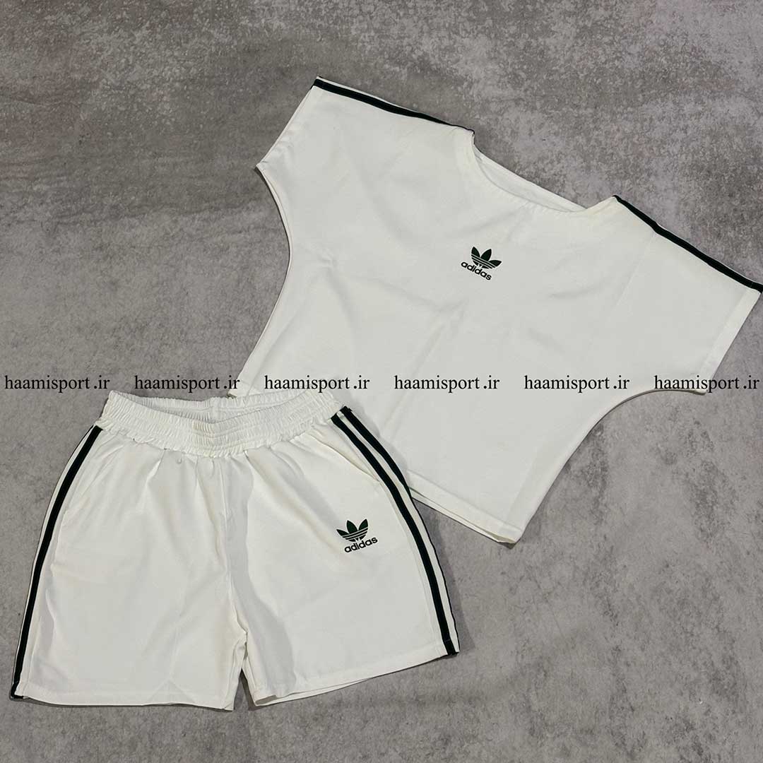 ست کراپ و شورتک مغزی دوز آدیداس ست کراپ و شورتک مغزی دوز آدیداس