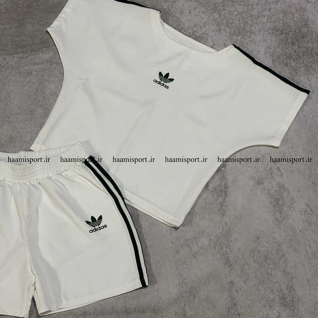 ست کراپ و شورتک مغزی دوز آدیداس ست کراپ و شورتک مغزی دوز آدیداس