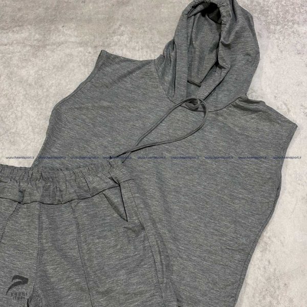 ست کراپ کلاه دار و شورتک مغزی دوزی شده