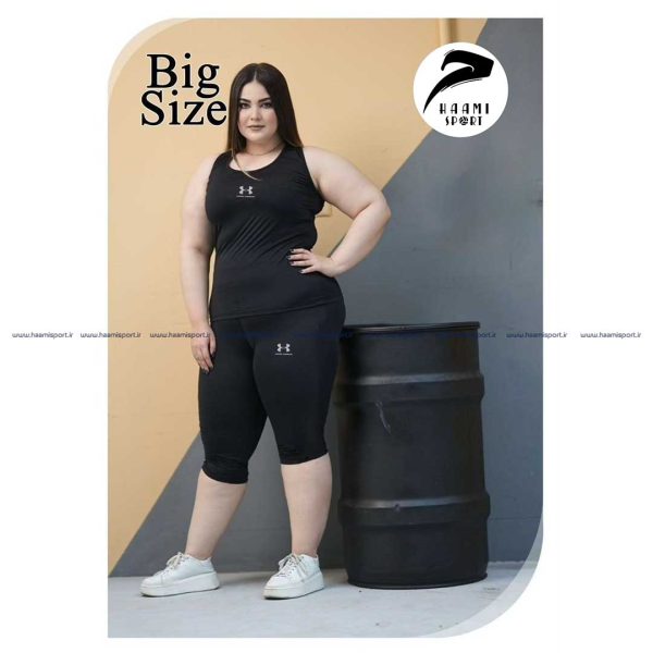 ست کاور زنانه و برمودا مشکی بیگ سایز