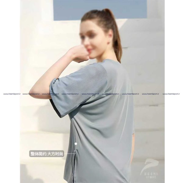 تیشرت لانگ پارچه تنفسی بغل چاکدار گرم بالا