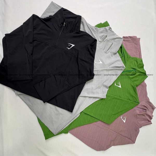 تونیک نیم زیپ بغل چاکدار جیم شارک