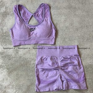 ست نیم تنه هلالی و شورتک پشت چین دار لایک