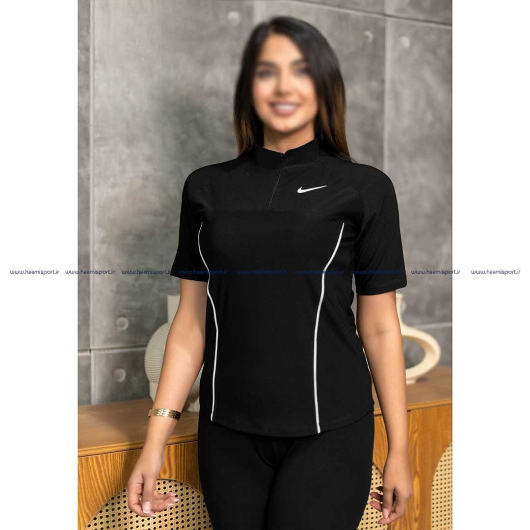 تیشرت نیم زیپ مغزی دوزی شده نایکی تیشرت نیم زیپ مغزی دوزی شده نایکی