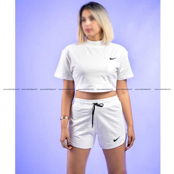 ست کراپ و شلوارک تمام نخ نایک ست کراپ و شلوارک تمام نخ نایک - تصویر 3