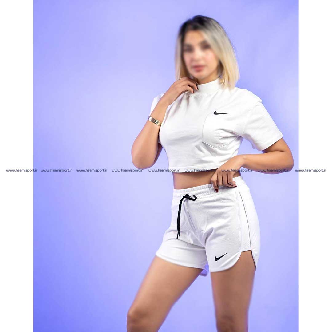 ست کراپ و شلوارک تمام نخ نایک ست کراپ و شلوارک تمام نخ نایک - تصویر 2