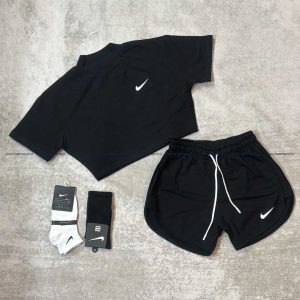 ست کراپ و شلوارک تمام نخ نایک