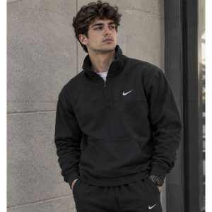 سویشرت نیم زیپ جیب دار نایکی